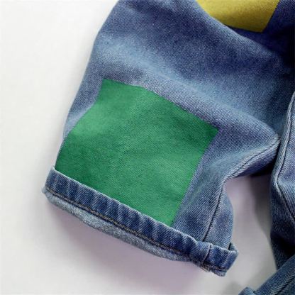 Toddler Playful Color Block Denim Pants - image 5