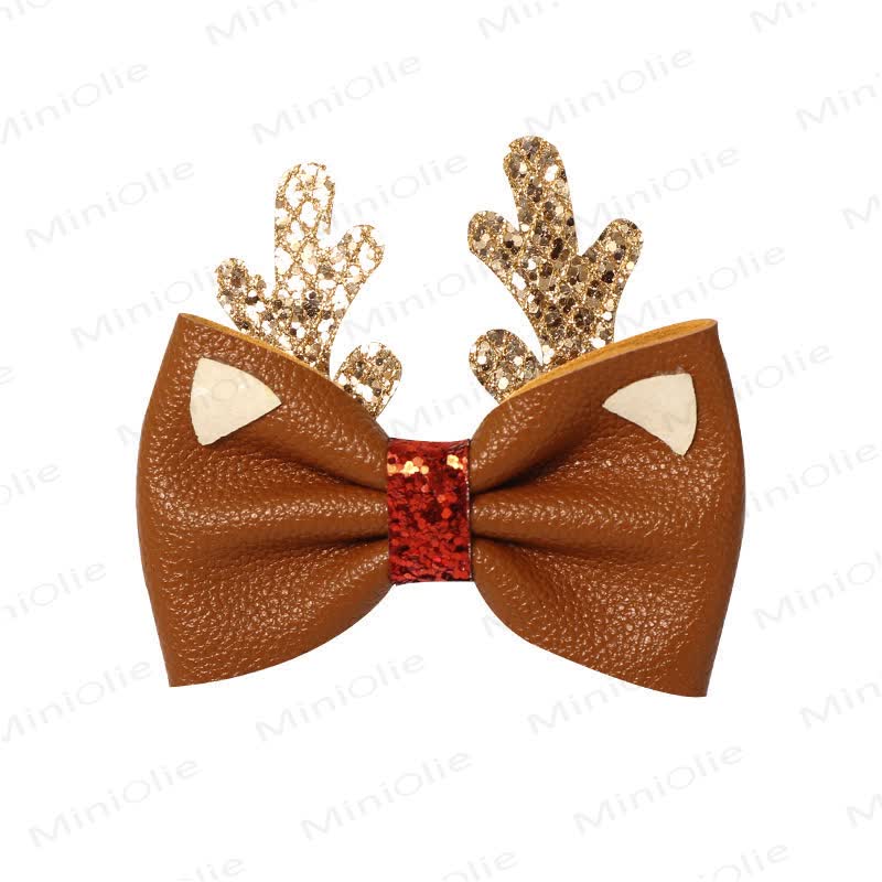 Baby Christmas Cute Hair Clip - Elk Bow - image 9