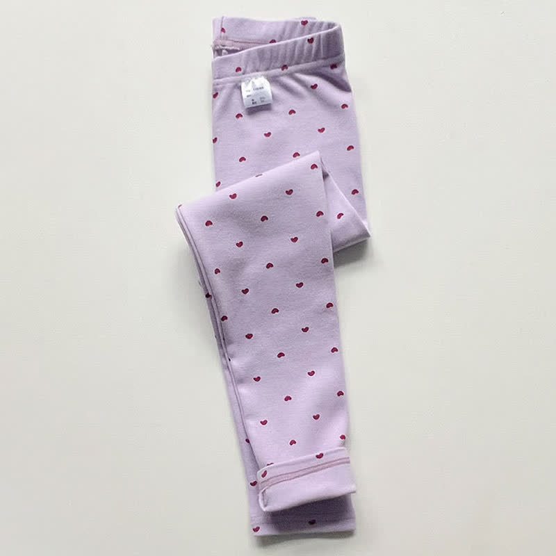 Toddler Kid Girl Leggings - Purple Love - 14Y - image 5
