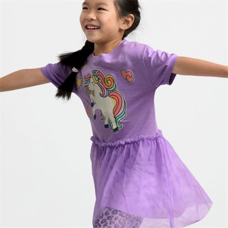 Toddler Purple Unicorn Tulle Lovely Dress - image 2