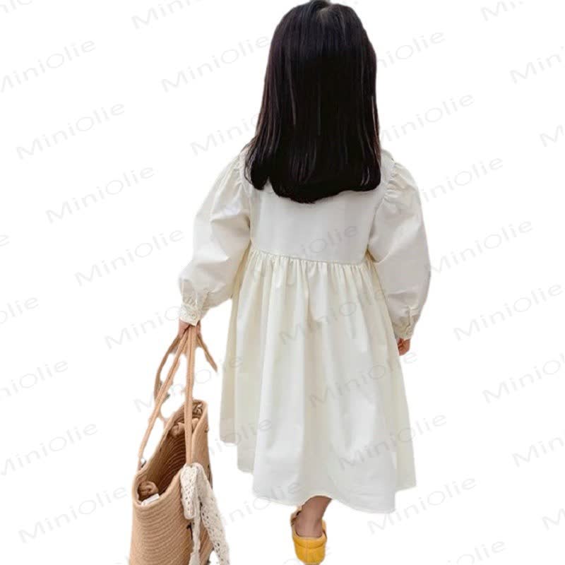 Toddler Girl Embroidered Flower Pleats Dress  - image 5