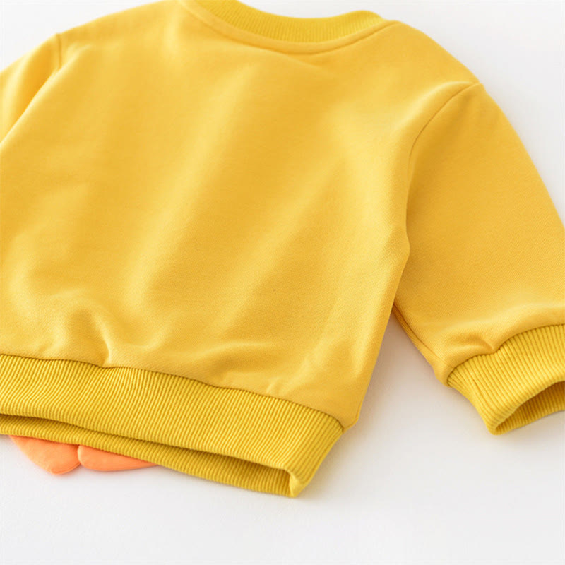 CUTE DUCK Baby Yellow Sweatshirt Romper - image 5