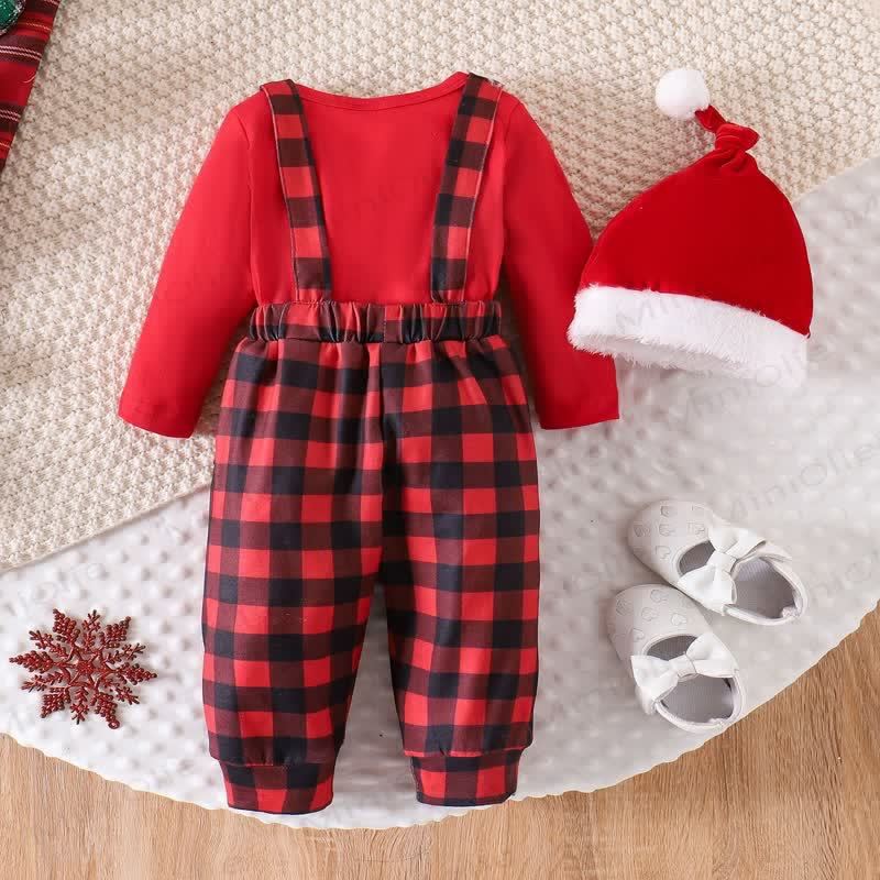 MY 1ST CHRISTMAS Baby Plaid 2-Piece Set with Hat - image 9