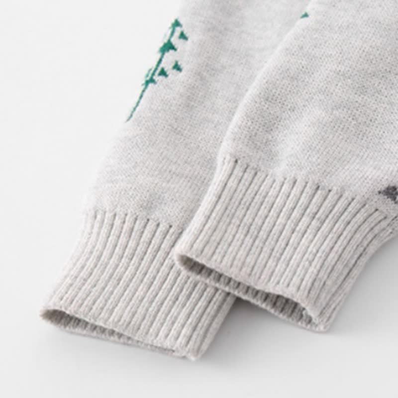 Baby Grey Car and Tree Pattern Snap Romper - image 7
