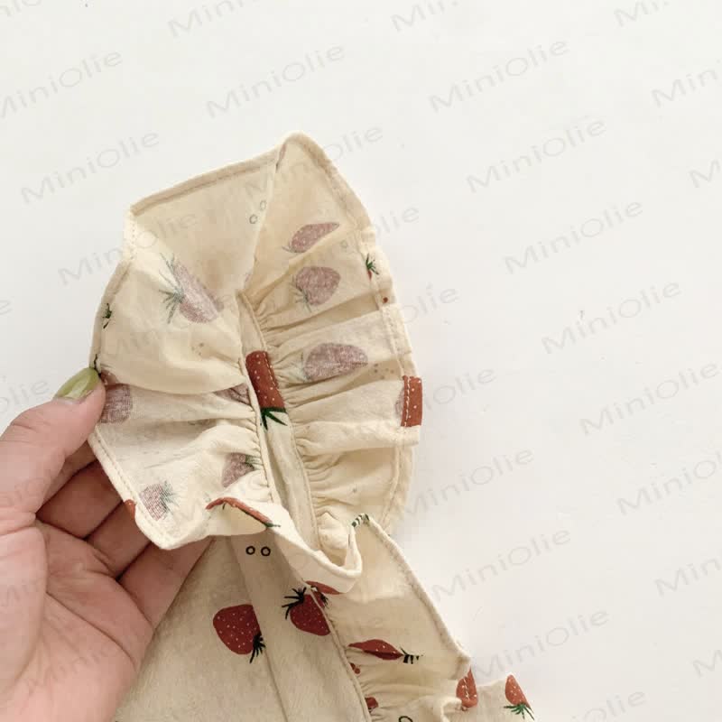 Baby Strawberry Ruffle Vintage Bodysuit - image 8