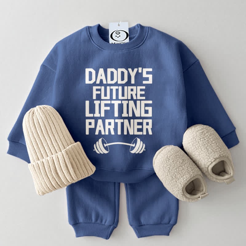 DADDY'S FUTURE LIFTING PARTNER Baby 2-Piece Set - Blue - 2-3T - image 2