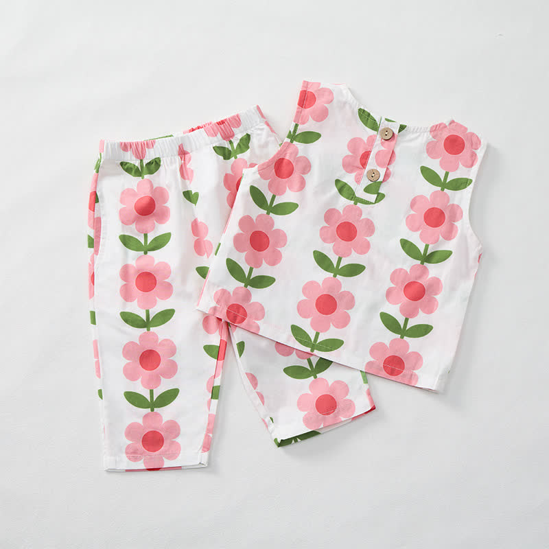 Baby Toddler Floral White Top and Shorts 2-piece Set - image 3
