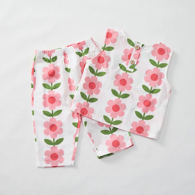 Baby Toddler Floral White Top and Shorts 2-piece Set - image 3