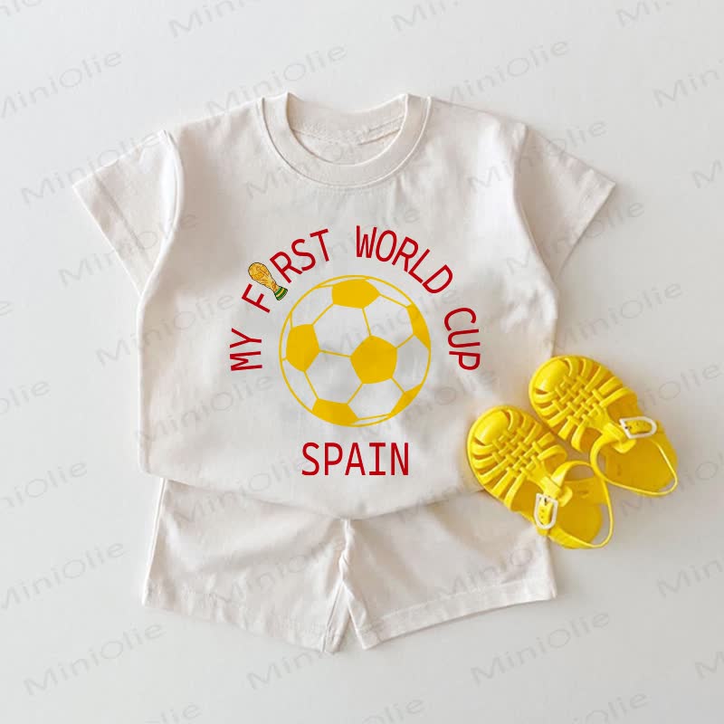 MY FIRST WORLD CUP SPAIN Baby Print 2-piece White Set - White - 18-24M - image 1