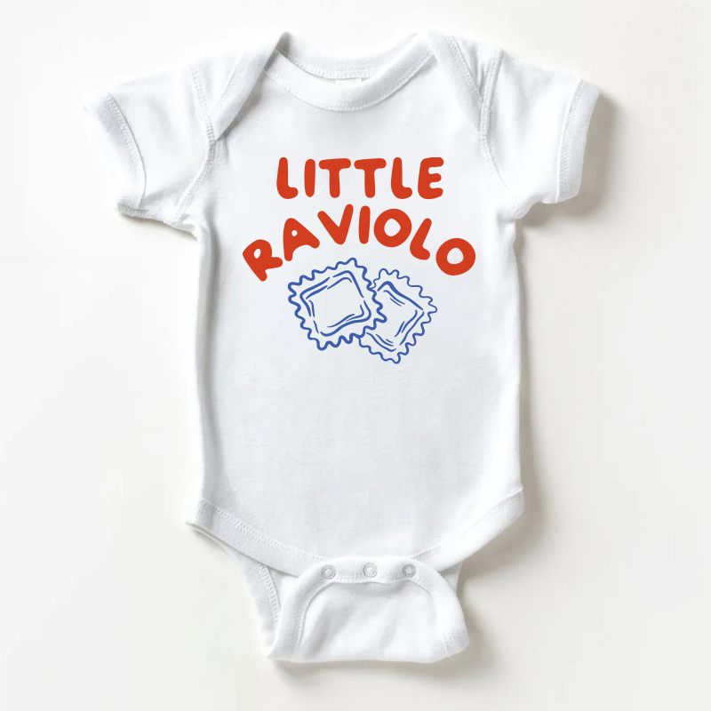 LITTLE RAVIOLO Baby Slogan White Bodysuit - White - 18-24M - image 1