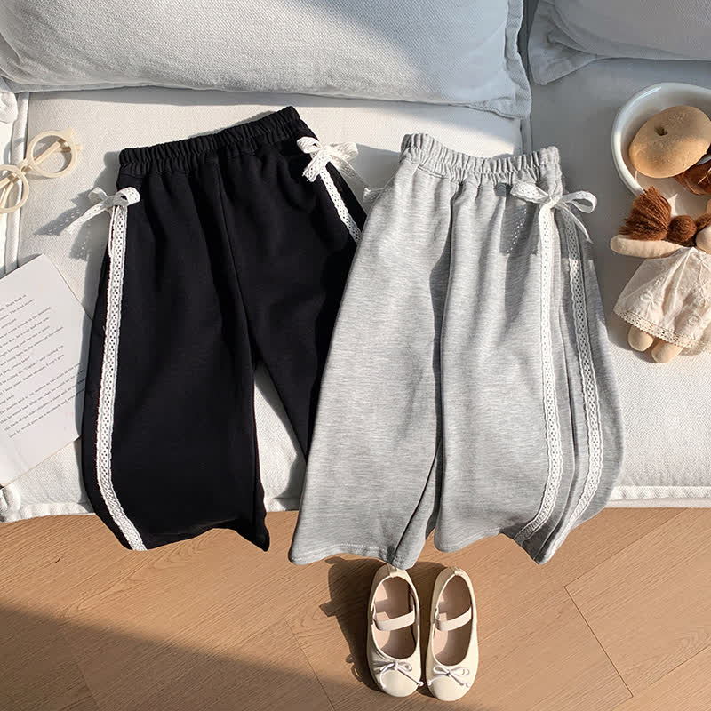 Toddler Kid Girl Bow Loose Pants - image 3