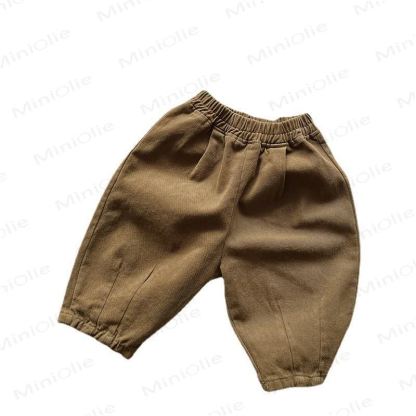 Baby Toddler Solid Color Loose Pants - Coffee - 8Y - image 5