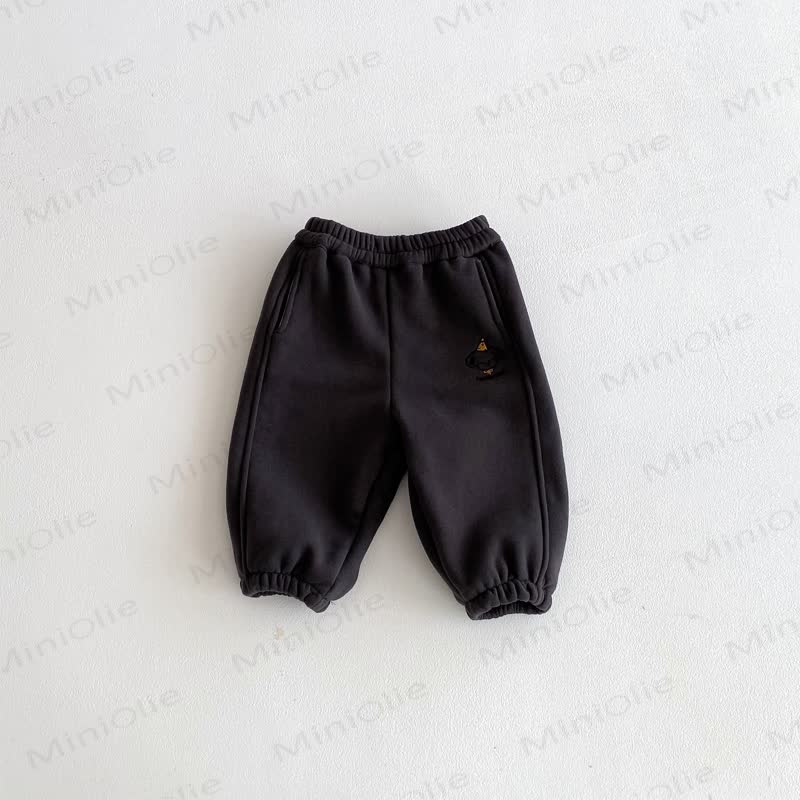 LUCKY DAY Baby Dog Fleece Lined Jogger Pants - Dark Grey - 2-3T - image 3