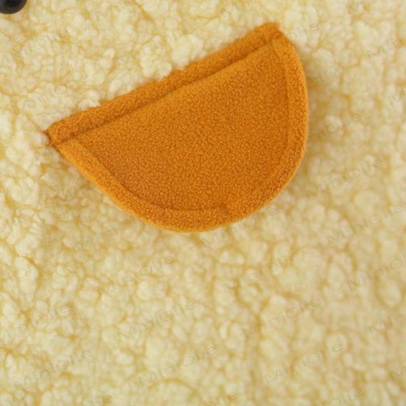 Baby Girl Yellow Duck Fleece Sleeveless Dress - image 10