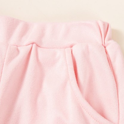 Toddler Baby Girl Solid Color Ruffle Sweatshirt and Jogger 2-piece Set - image 6