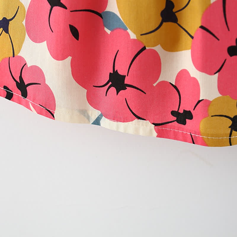 Baby Bowknot Florals Dress with Hat - image 11