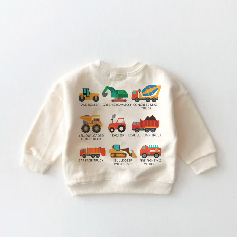Baby Toddler Excavator Cream Sweatshirt - image 3