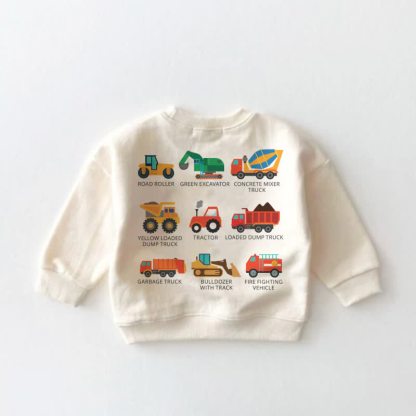 Baby Toddler Excavator Cream Sweatshirt - image 3