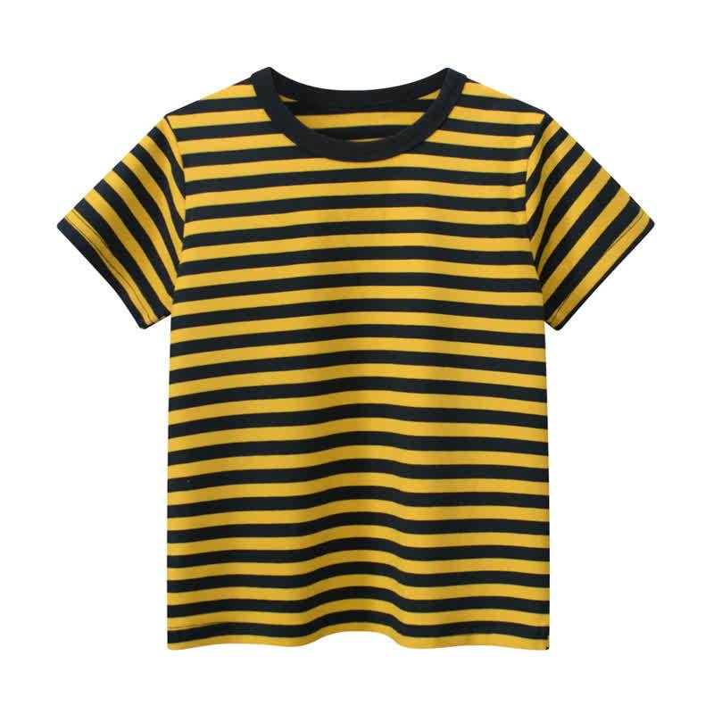 Toddler Kid Boy Striped Tee - Yellow - 8-9T - image 9