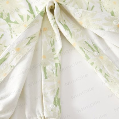 Baby Girl Flower Green Romper - image 6