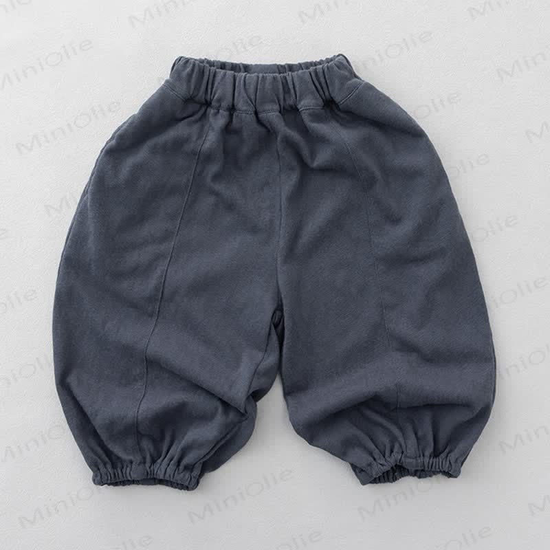 Toddler Soft Cotton Solid Color Pants - Grey - 6-7T - image 6