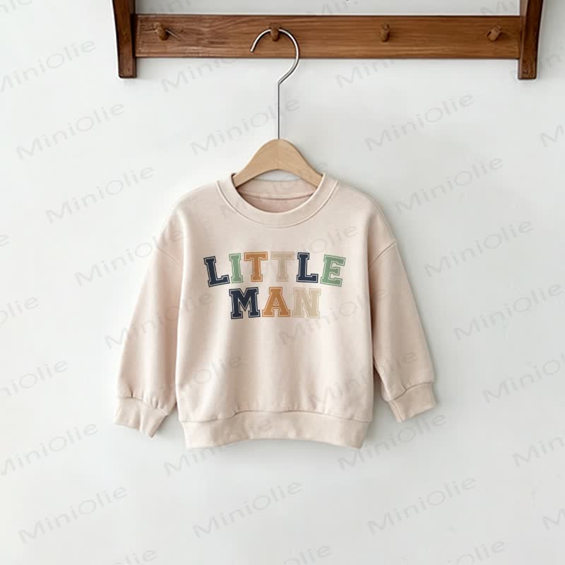 DAD/LITTLE MAN Daddy and Me Sweatshirt - Beige - Baby Sweatshirt: 2-3T - image 3