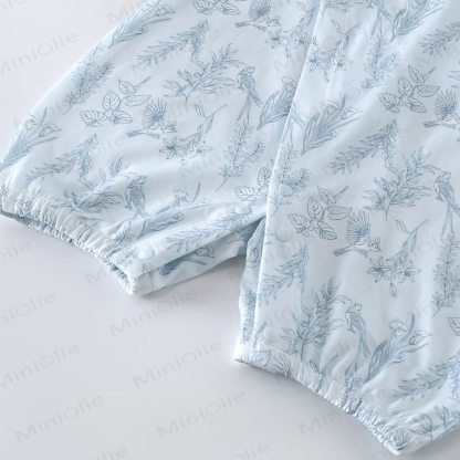 Baby Cotton Botanical Wrap Romper - image 4