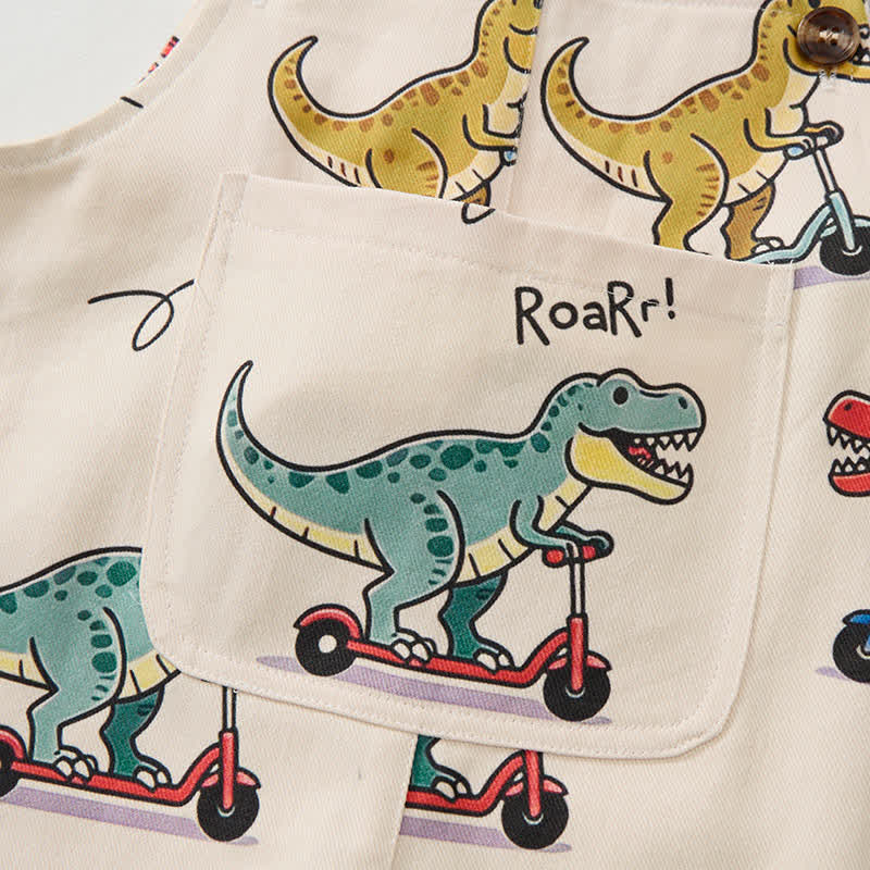 Baby Toddler Dino Print Overalls  - image 5
