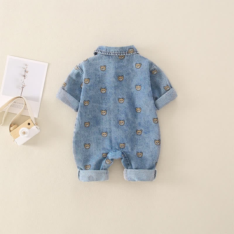 Baby Bear Polo Denim Romper - image 4