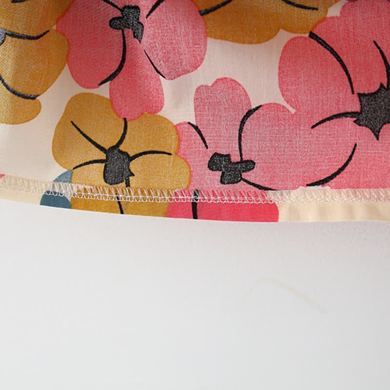 Baby Bowknot Florals Dress with Hat - image 9