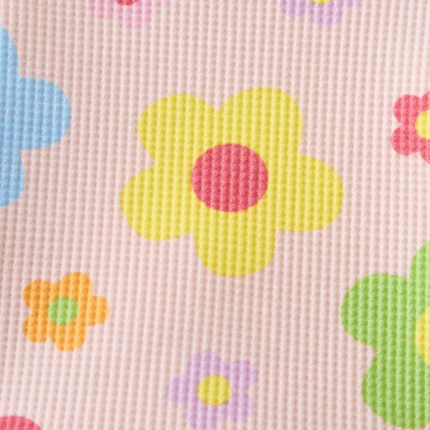 Baby Waffle Dopamine Flowers Sweatshirt 2-piece Set - image 4