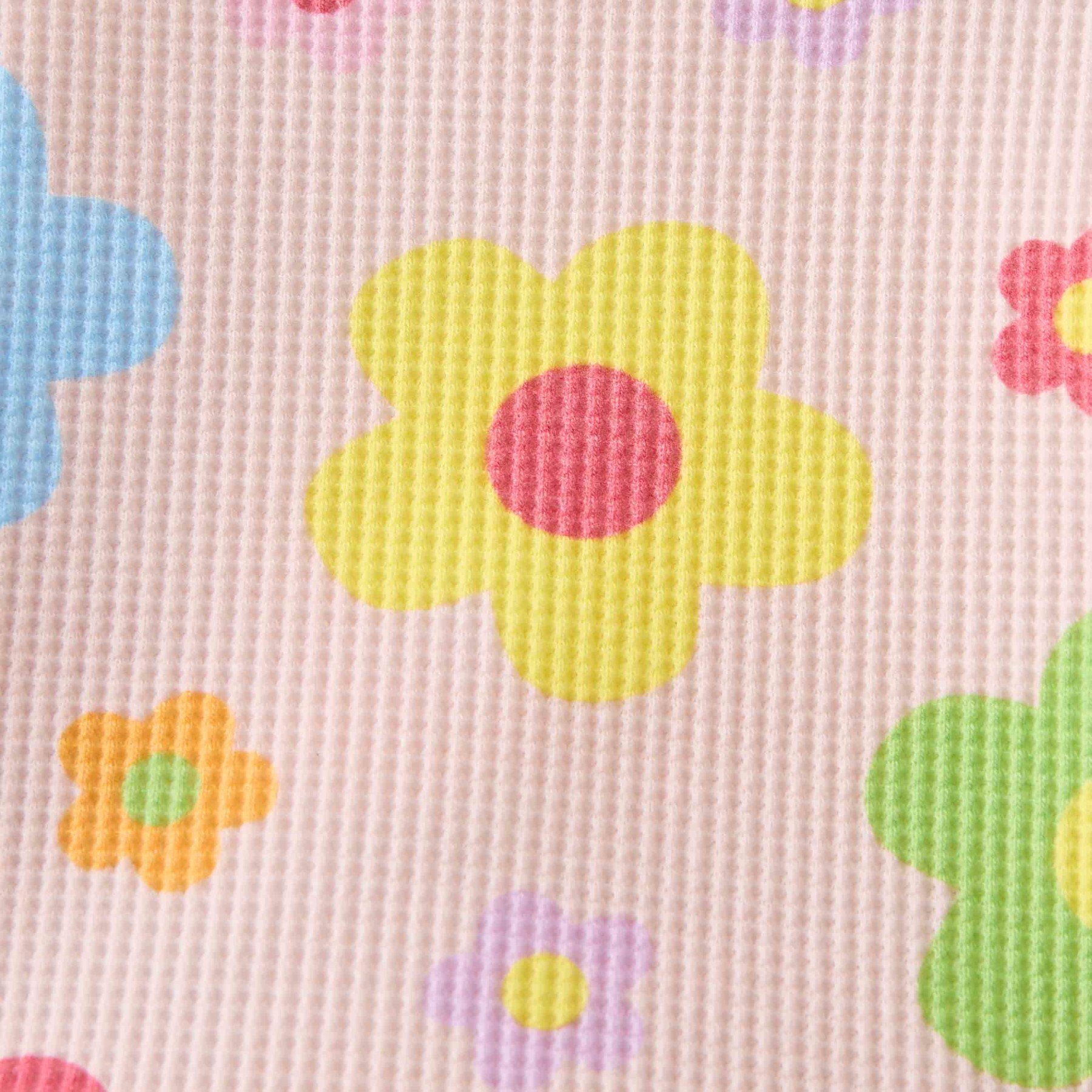 Baby Waffle Dopamine Flowers Sweatshirt 2-piece Set - image 4