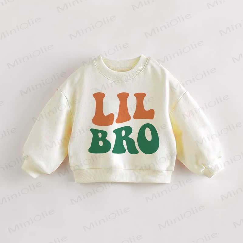 LIL BRO Baby Toddler Cream Sweatshirt - Cream - 3-5T - image 1