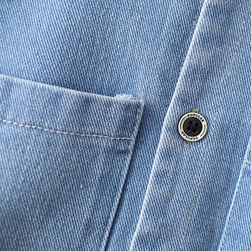 Baby Hole Denim Pocket Romper - image 9