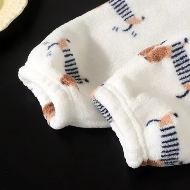 Toddler Fleece Animal Print Zip Loungewear 2-piece Set - image 9