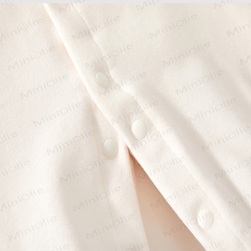 Baby Striped Sleeve Bear Badge Romper - image 6