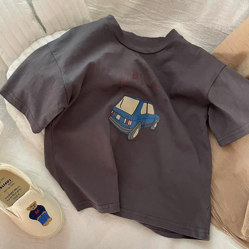 DRIVE Kid Boy Blue Cartoon Car T-Shirt - Grey - 12Y - image 8