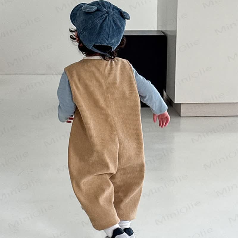 Baby Animal Patch Corduroy Overalls - image 4