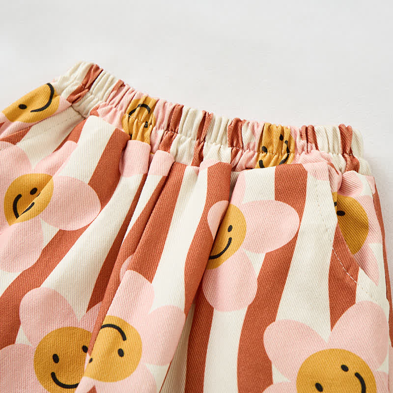 Baby Flower Stripe Apricot Pants - image 4