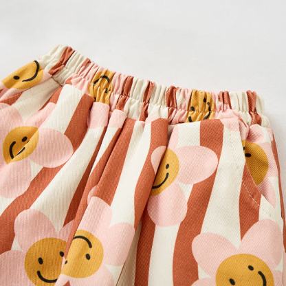 Baby Flower Stripe Apricot Pants - image 4