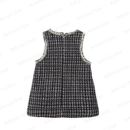 Toddler Girl Black Chanel-inspired Dress - image 5