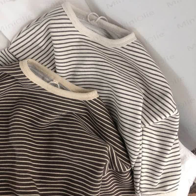 Kid Boy Striped Crew-neck Long Sleeve Top - image 8