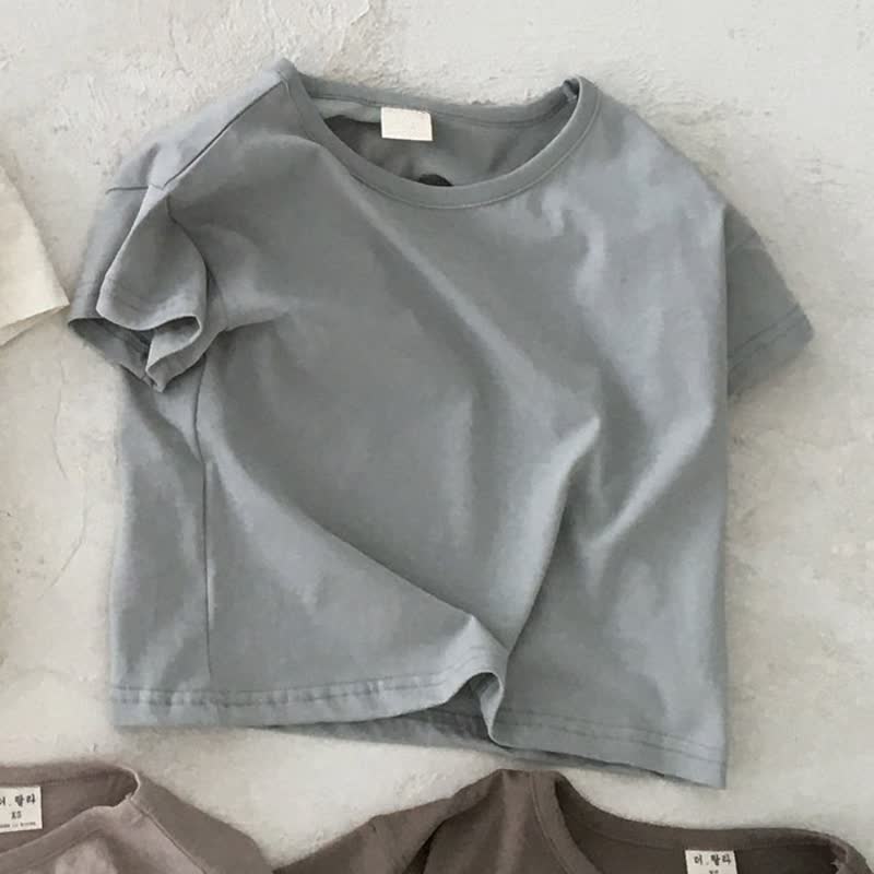 Baby Stripe/Solid Color Crew Neck T-Shirt - Blue - 2-3T - image 6