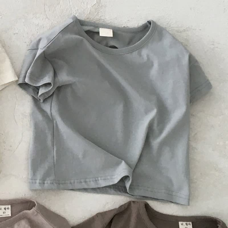 Baby Stripe/Solid Color Crew Neck T-Shirt - Blue - 2-3T - image 6