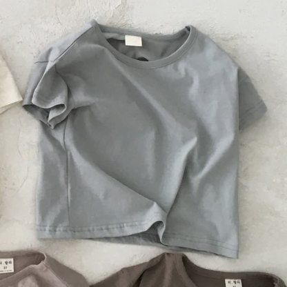 Baby Stripe/Solid Color Crew Neck T-Shirt - Blue - 2-3T - image 6