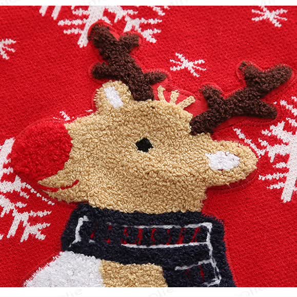 Toddler Lovely Reindeer Snow Knitted Sweater - image 15