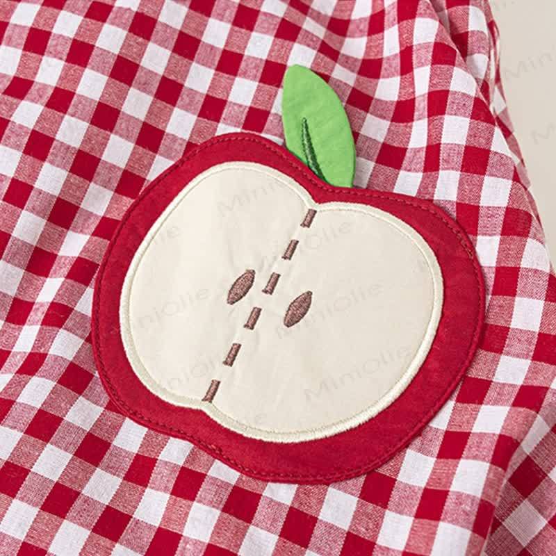 Toddler Apple Red Plaid Sleeveless Dress - image 10