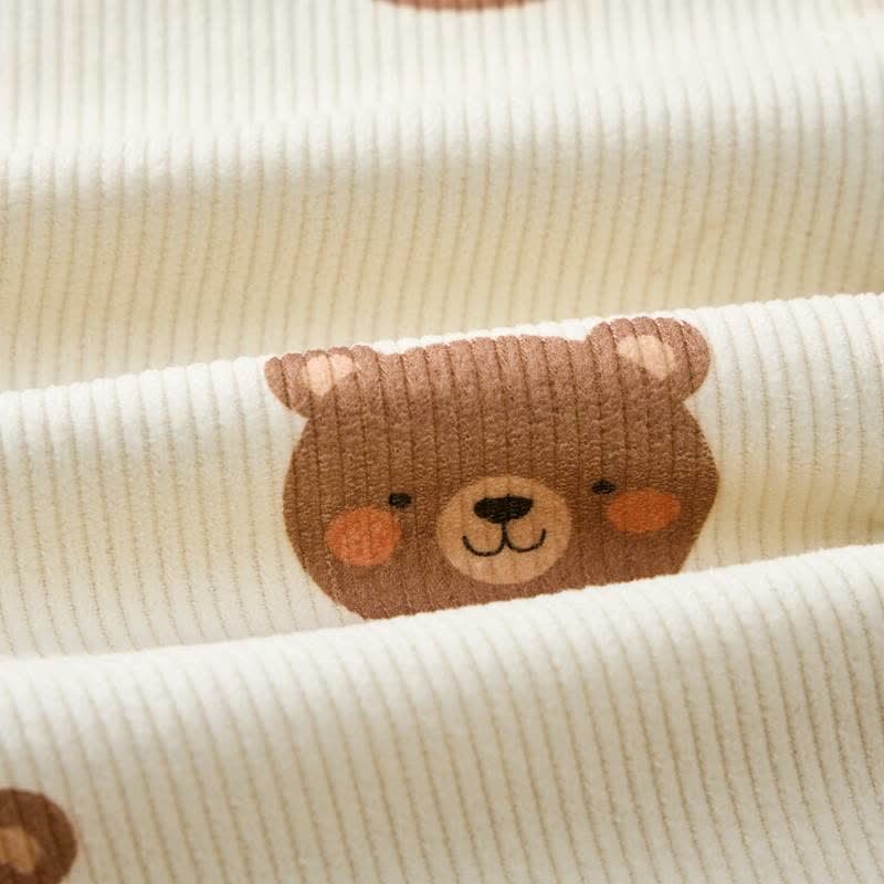 Baby Toddler Beige Bears Corduroy Pocket Overalls - image 4