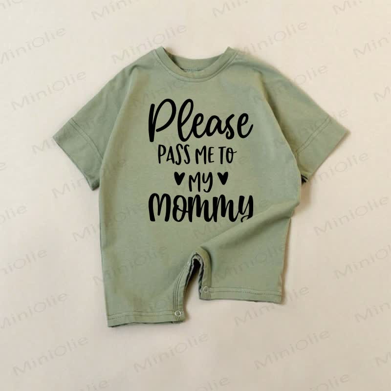 PLEASE PASS ME TO MY MOMMY Baby Green Romper - Green - 18-24M - image 1