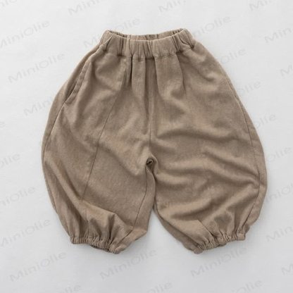 Toddler Soft Cotton Solid Color Pants - Coffee - 6-7T - image 5